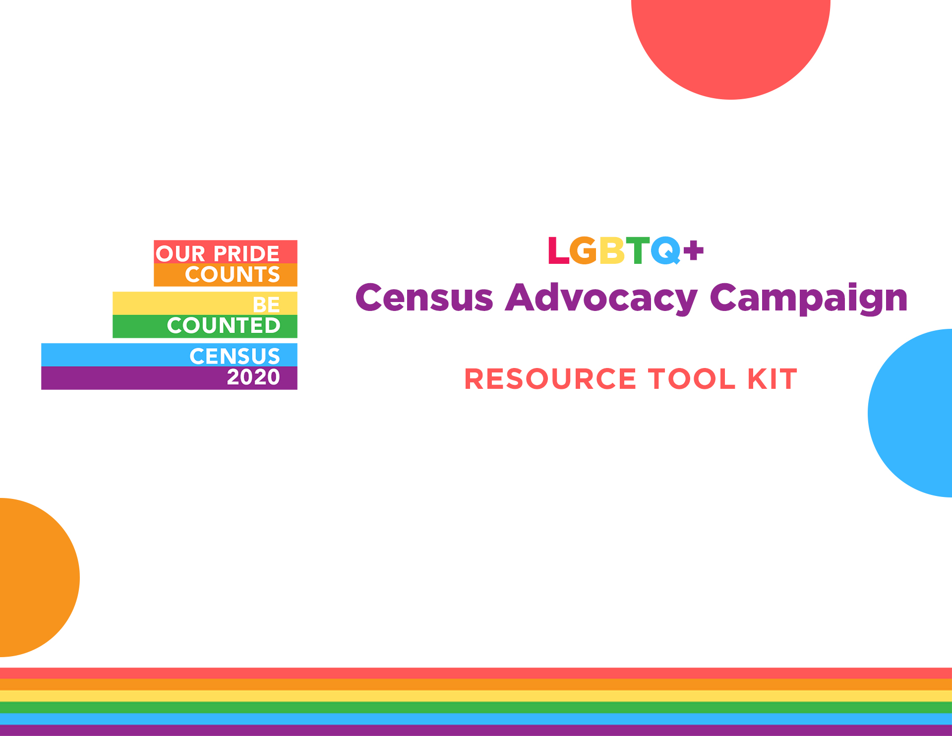 LGBTQ Census Advocacy Campaign Resource Tool Kit Title Page